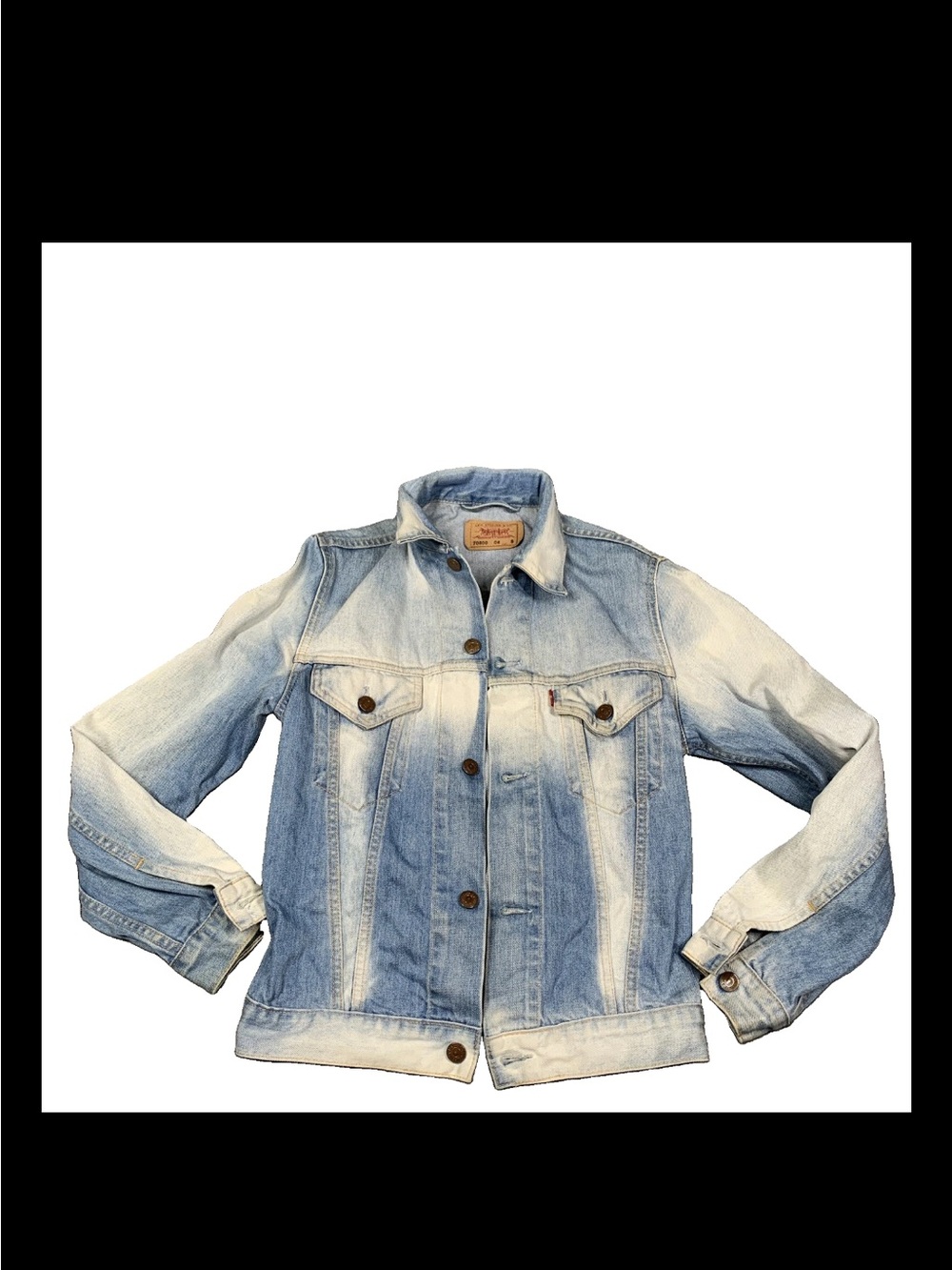 Levi's 70500 Blue Denim Jacket Women Size Small 2tone Color 70500-04